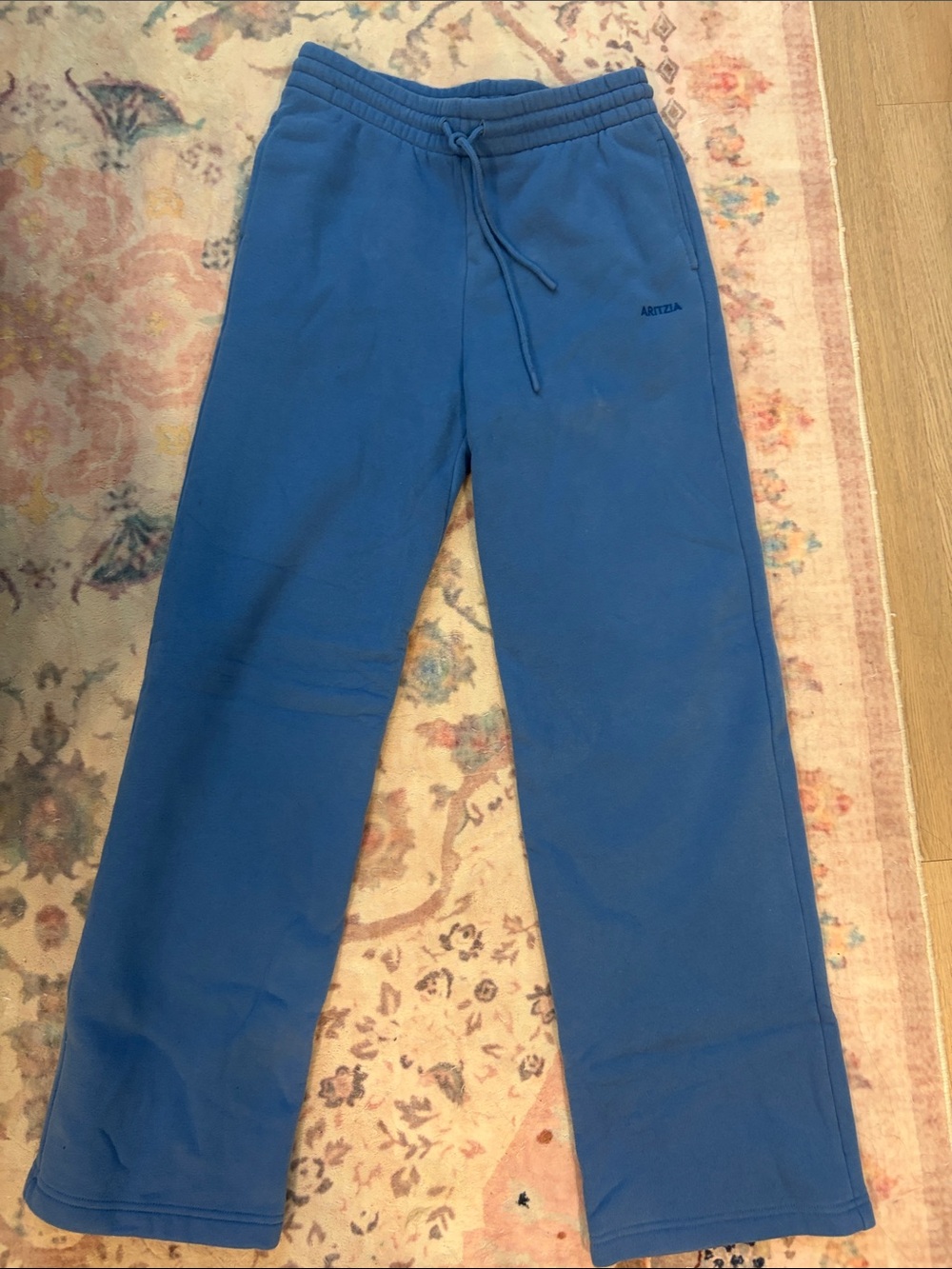 Aritzia Wide Leg Sweatpants in Royal Blue
